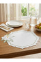 Placemat Supla Presentation Napkins with Lily Embroidery for 2 Persons - 4 Piece Spring Series with Gift - 3