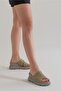 Genuine Leather Women's Slippers Water Green Ebramo - 2