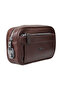 Crystal Brown Genuine Leather Password Handbag Men / Women P1692 - 5