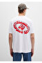 Jeans Printed White T-Shirt Loose Fit / Loose Relaxed Fit 0612898-620 - 4