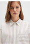 Striped Ecru Shirt Loose Fit / Relaxed Fit 1211201-83926 - 7