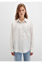 Striped Ecru Shirt Loose Fit / Relaxed Fit 1211201-83926 - 5