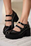 Women's black patent leather casual shoes tr06ms07a - 4