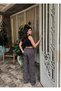 Women's Satin Leopard Print Brown Wide Leg Pants Elastic Comfortable Fit - 3