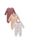3-Piece Combination Baby Girl Romper Set 100% Cotton Ruffle Collar 3-6-9 Months Newborn - 5