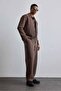 Men's Smart Casual Wide Leg Relaxed Fit Trousers Brown - 7
