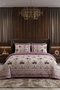 Floral Double Fitted Bed Sheet - Cotton Duvet Cover Set - - 2