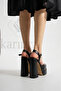 Evening Dress Shoes, Bridal Shoes - Double Layer Platform High Chunky Heel Shoes 7-9950 - 6