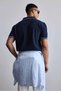 Men's Regular Fit Saç Knitted Detail Knitwear Polo Neck T-Shirt Navy Blue - 7