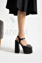 Evening Dress Shoes, Bridal Shoes - Double Layer Platform High Chunky Heel Shoes 7-9950 - 3