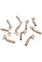 7 mm Hooked Sleeve Light Gold Color 10 Pieces - 2