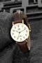 Numeral Leather Strap Women's Retro Wristwatch - 7