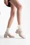 Beige Skin Women's Heeled Shoes Tr02Ms03D - 3
