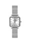 Women's Silver Metal Cord Square Dial Wristwatch - 2