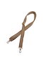 Angel Bag Accessory 120x3 cm Polyester Webbing Bag Handle Beige with Brown Stripe and Light Gold Metallic Trim - 3