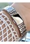 Milano Women's Watch – Stone Dial, Cut Glass, Rectangular Case, Two-Color Metal Cord - 3