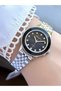 Milano Navy Blue Stone Dial Silver Metal Band Women's Wrist Watch - 2