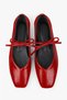 Women's Noriel Red Skin Tie-Detail Ballet Flats