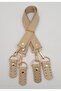 Real Leather 55 cm Misu Model Double Handle Raw Color Light Gold Metal
