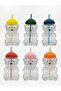 Bear Shaped Borosilicate Glass Mugs with Silicon LID and PP Straw - 3