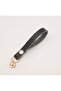 Black Real Leather Light Gold Loop Zipper Head