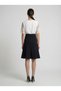 Apsen Women's Black Seasonal Pieced Flared Midi Skirt 1896-63 - 5