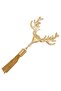 Angel Bag Accessory Light Gold Color Tasseled Deer Model Bag Ornament - 2