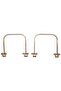 Angel Bag Accessory 9X9 cm Light Gold Color Screwed Metal Bag Handle - 2