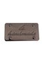 Angel Bag Accessory Handmade Written Metal Label 3.7X2 cm Plate Ornament Smoked Color