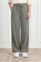 Elnur Flat Leg Gabardine Trousers-Ma3654 Khaki