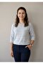 Mercerized Crew Neck Three Quarter (Capri) Sleeve Knitwear Thin Blouse - 5