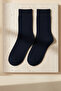 Mercerized men's socks navy blue - 3