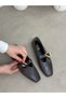Brown Leather (Lovely) Heart Accessory Women's Ballerinas - 7