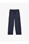 Cotton Striped Trousers with Tie Waist and Pockets - 3