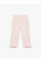 Cotton Loose-Fit Denim Trousers with Ruffle Detail - 3