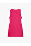 Crew Neck A-Line Accessory Detail Sleeveless Mini Dress - 4