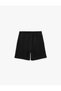 Comfortable Fit Scuba Fabric Ribbed Waist Lace-Up High Waist Sports Shorts with Pockets - 4