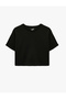 Short Sleeve Crew Neck Comfortable Fit Crop Sports T-Shirt - 3