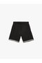Stripe Detailed Pocketed Comfortable Fit Waist Tie-Up Sports Shorts - 4