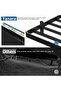 modern bed: floating metal frame, smart LEDs, charging hub. Easy setup, no box spring. - 5