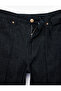 Regular Waist Ribbed Wide Leg Denim Trousers with Buttoned Pockets - Wide Leg Jeans - 5