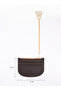 Coffee Color Shk144 Faux Leather, Zippered, Four Compartments, Charm Card Holder - 6