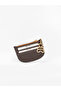 Coffee Color Shk144 Faux Leather, Zippered, Four Compartments, Charm Card Holder - 5