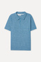 Men's Green Polo Collar Short Sleeve Knit Sweater - 5