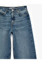 Cotton High Waist Buttoned Pocket Wide Leg Denim Trousers - Wide Leg Jeans - 6