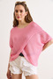 Women's Candy Pink Wrap-Front Mercerized Knitwear Blouse Blz-19003276