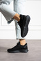 Black Unisex Washable Comfortable Breathable Odorless Knit Sneakers Sneakers 015 - 2