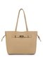 Women's Faux Leather Taupe Shoulder Bag