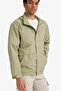 D6305Axkh271 Khaki Water Repellent Hooded Raincoat - 3