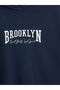 Nevavm Farkıyla Lcw Modest Navy Blue Hooded Brooklyn Printed Women's Sweatshirt Tunic - S6D262Z8-Hrz - 3